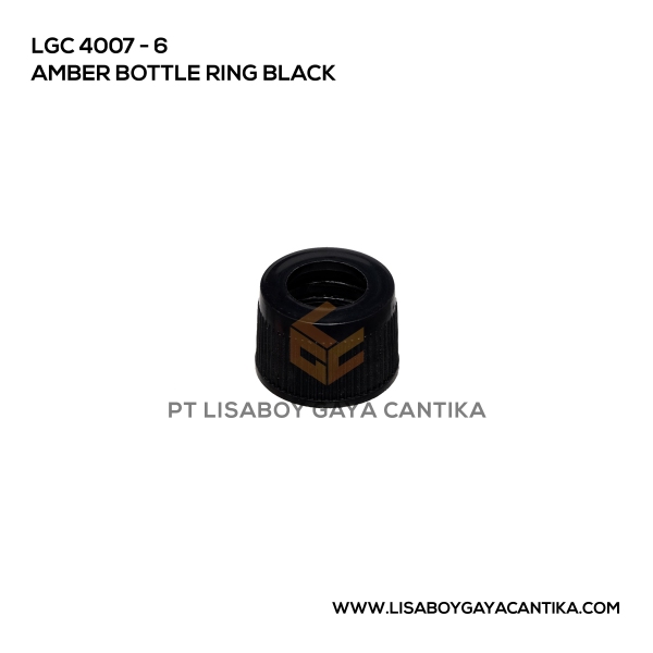 4007-6 Amber Bottle Ring Black